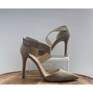 Vince Camuto Shoes Womens Size 7M Gray Suede Caveena High‎ Heel Pumps Pointed